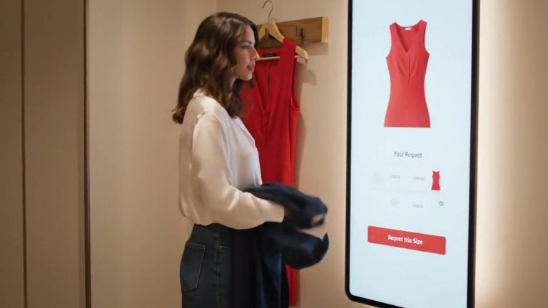 Luxury retail smart mirror with product recommendations