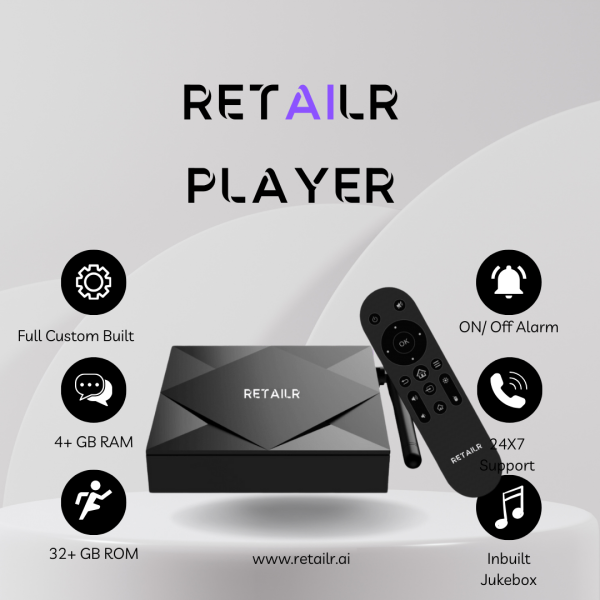 Retailr Digital Signage player for smart retail digital signage management